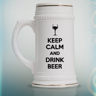 Gold Rim Beer Mug 
